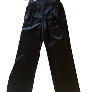 Satiny Tuxedo Waist Elastic Back Evening Business Party Slacks